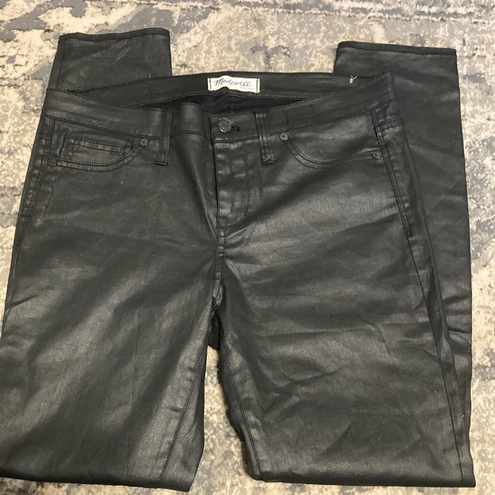 Madewell Black Sateen Skinny Skinny Jeans
